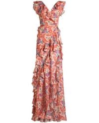 Etro - Long Dress With Ruffles And Cut-Out - Lyst