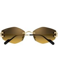 Cartier - Rimless Irregular-Shape Sunglasses - Lyst