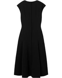 Proenza Schouler - Georgia Button-Detailed Pleated Crepe Midi Dress - Lyst