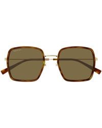 Gucci - Eyewear Oversized Square Sunglasses - Lyst