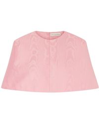 Emilia Wickstead - Cropped Cape Jacket, Jacquard Fabric - Lyst