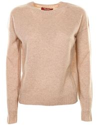 Max Mara - Round-Collar And Long-Sleeved Sweater - Lyst