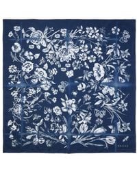 Gucci - Cotton Silk Jacquard Pocket Square - Lyst