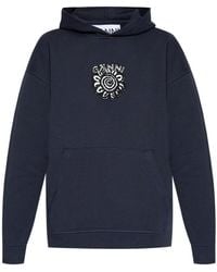 Ganni - Oversized Isoli Flower Hoodie - Lyst