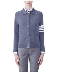 Thom Browne - 4-Bar Stripe Detailed Buttoned Cardigan - Lyst