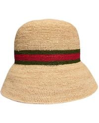 Gucci - Web Stripe Woven Bucket Hat - Lyst