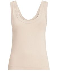 Brunello Cucinelli - Stretch-Cotton Ribbed Tank Top - Lyst