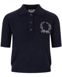 Moschino - Logo Embroidered Jumper - Lyst