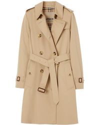 Burberry - Gabardine Kensington Mid-Length Trench Coat - Lyst