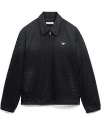 Prada - Denim Blouson Jacket - Lyst