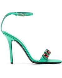 The Attico - Logo High-Heeled Sandals - Lyst