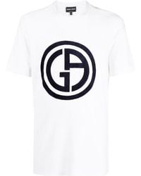 Giorgio Armani - Logo Print T-Shirt - Lyst