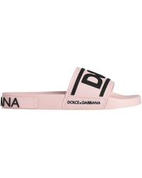 Dolce & Gabbana - Pool Slides Sandals - Lyst