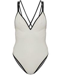 Balmain - Cross-Over Back One-Piece Swimsuit - Lyst