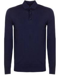 Loro Piana - Long-Sleeved Knitted Polo Shirt - Lyst