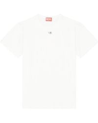 DIESEL - T-Normy-Od-S1 Metallic Oval D T-Shirt - Lyst