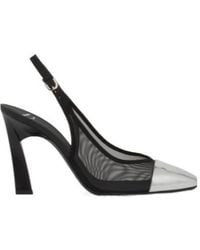Emporio Armani - Mesh Cap-Toe Heeled Pumps - Lyst