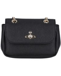Vivienne Westwood - Orb Plaque Foldover Top Shoulder Bag - Lyst