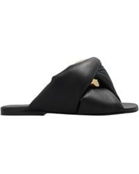 JW Anderson - Chain Twist Leather Slides - Lyst