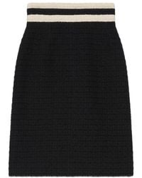 Gucci - Tweed High-Waisted Midi Skirt - Lyst
