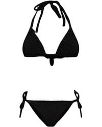 Balmain - Side Tied Two Piece Swimsuit - Lyst