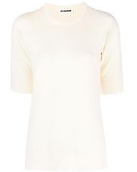 Jil Sander - Round-Neck Knitted T-Shirt - Lyst