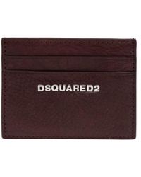 DSquared² - Logo-Plaque Leather Card Holder - Lyst