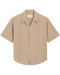 Ami Paris - Short-Sleeved Curved Hem Shirt - Lyst