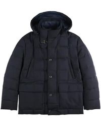 Fay - Quilted Hooded Pea Coat - Lyst