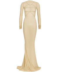 Rick Owens - Temple Panelled Stretch-Tulle Gown - Lyst
