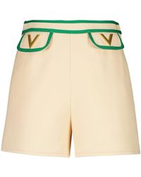 Valentino - Logo Plaque Shorts - Lyst