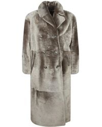Yves Salomon - Double-Breasted Sheepskin Coat - Lyst