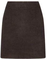 ROTATE BIRGER CHRISTENSEN - Suede-Effect Zip Mini Skirt - Lyst