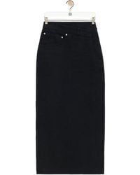 Loewe - Deconstructed-Designed Denim Midi Skirt - Lyst