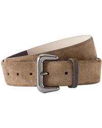 Brunello Cucinelli - Monili-Embellished Suede Belt - Lyst