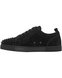 Christian Louboutin - Suede Studded Sneakers - Lyst