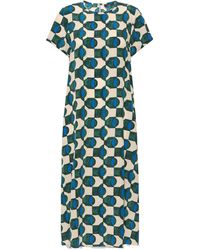 Weekend by Maxmara - Silk Printed Midi Dress - Lyst