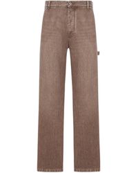 Bottega Veneta - Washed Denim Trousers - Lyst
