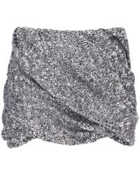 The Attico - The All-Over Sequinned Mini Skirt - Lyst