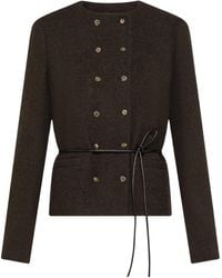 Seventy - Wool Blend Jacket With Belt - Lyst