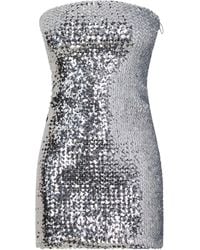 Gucci - Sequined Strapless Mini Dress - Lyst