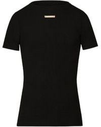 Maison Margiela - Logo Patch Knitted T-Shirt - Lyst