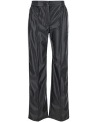 Twinset - Oval-T Plaque Faux-Leather Trousers - Lyst