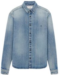 Saint Laurent - Cassandre Denim Shirt - Lyst