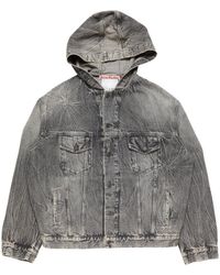 Acne Studios - Hooded Denim Jacket - Lyst