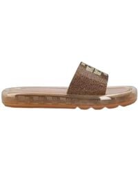 Tory Burch - Logo Embellished Sandals - Lyst