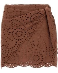 MC2 Saint Barth - Broderie Anglaise Mini Skirt - Lyst