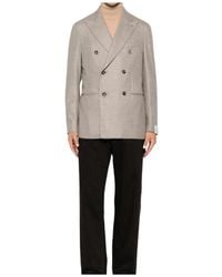 Caruso - Aida Double-Breasted Buttoned Blazer - Lyst