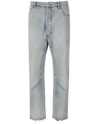 Balenciaga - Distressed Straight-Leg Jeans - Lyst