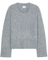 Closed - Patterned V-Neck Sweater - Lyst